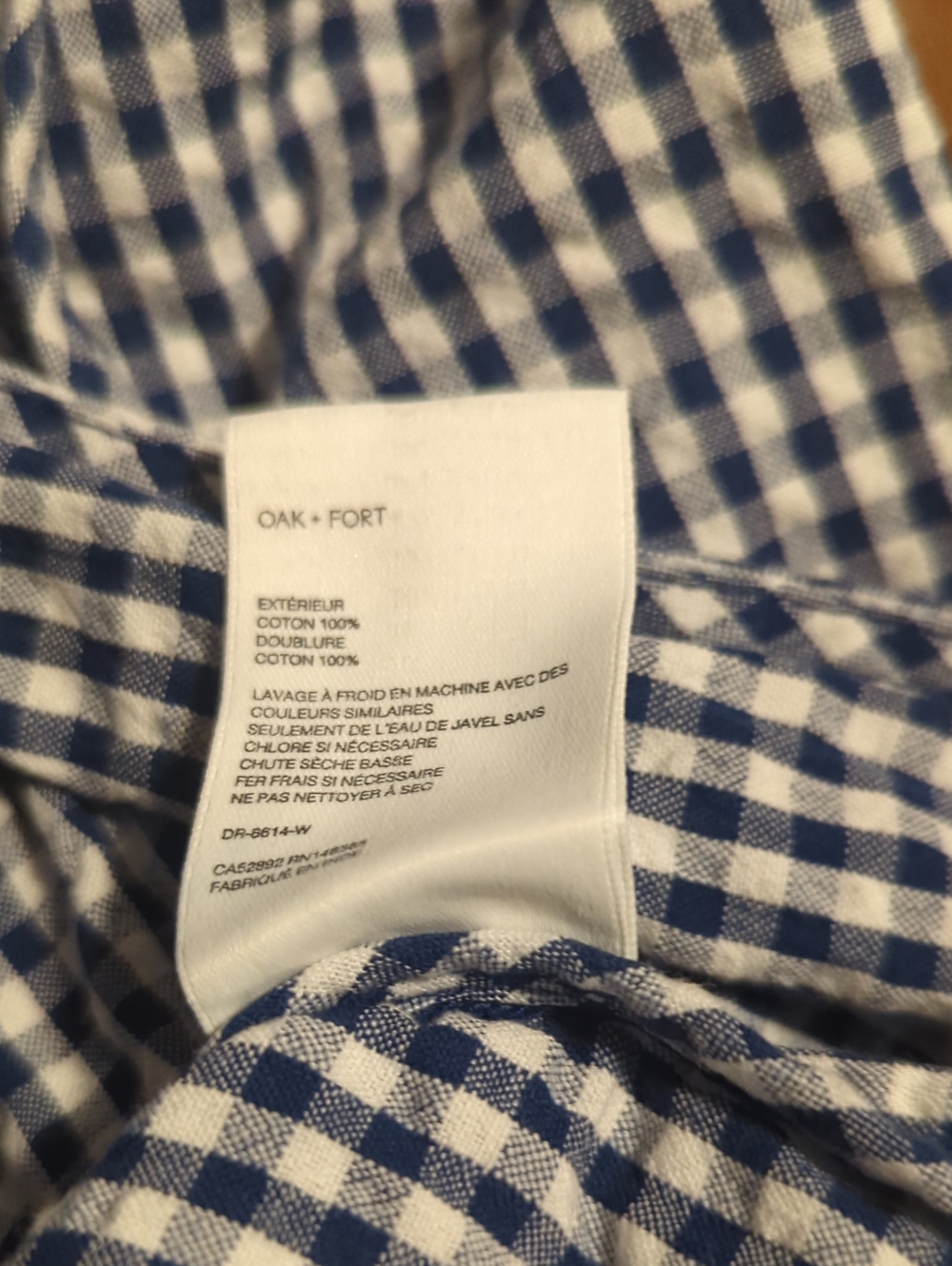 OAK + FORT GINGHAM SEERSUCKER WRAP DRESS - Picture 11 of 11